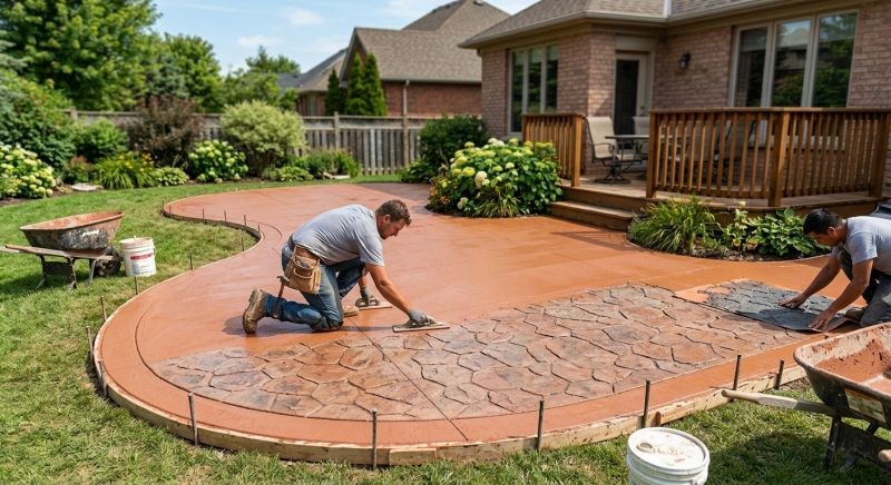 Colored Concrete Patio Service