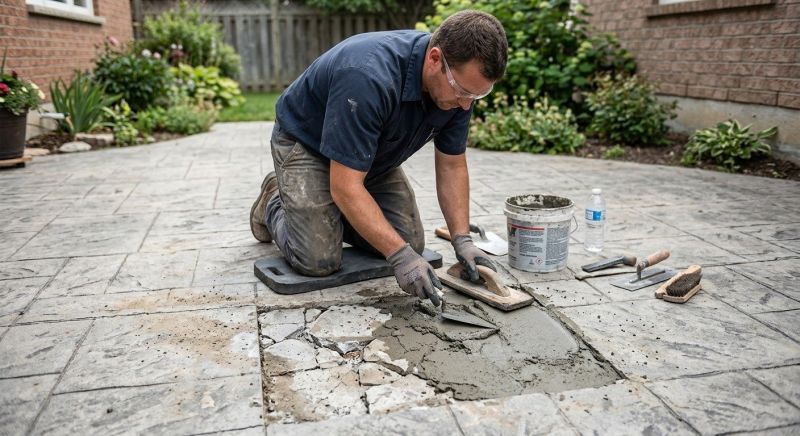 Decorative Concrete Repair in Williamsburg, VA
